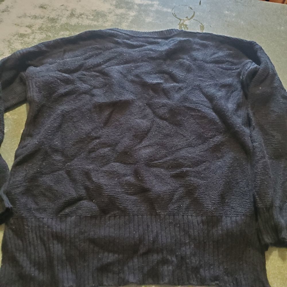 Madewell black texturework ribbed knit sweater sz XS - Picture 5 of 5